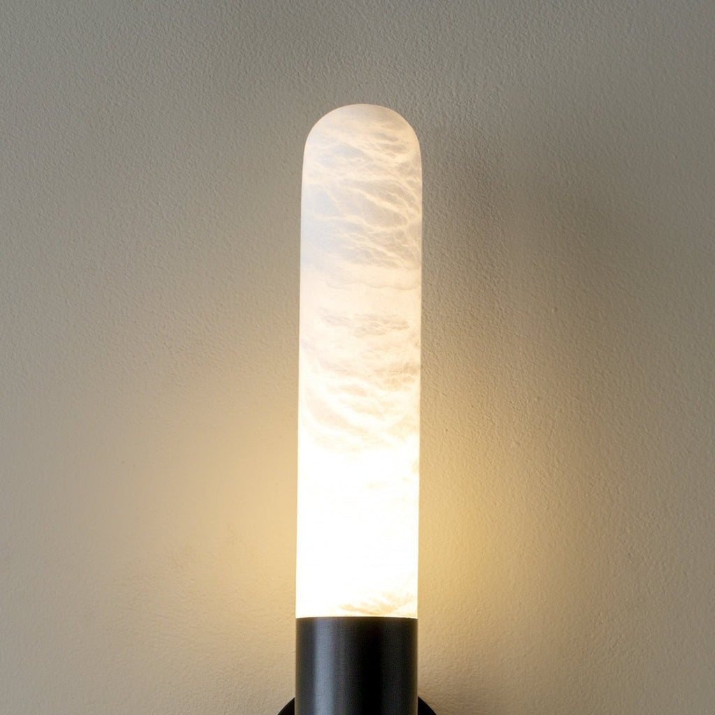 Evtalos Wall Light Cylindrical in Alabaster - Kingsley Beaumont