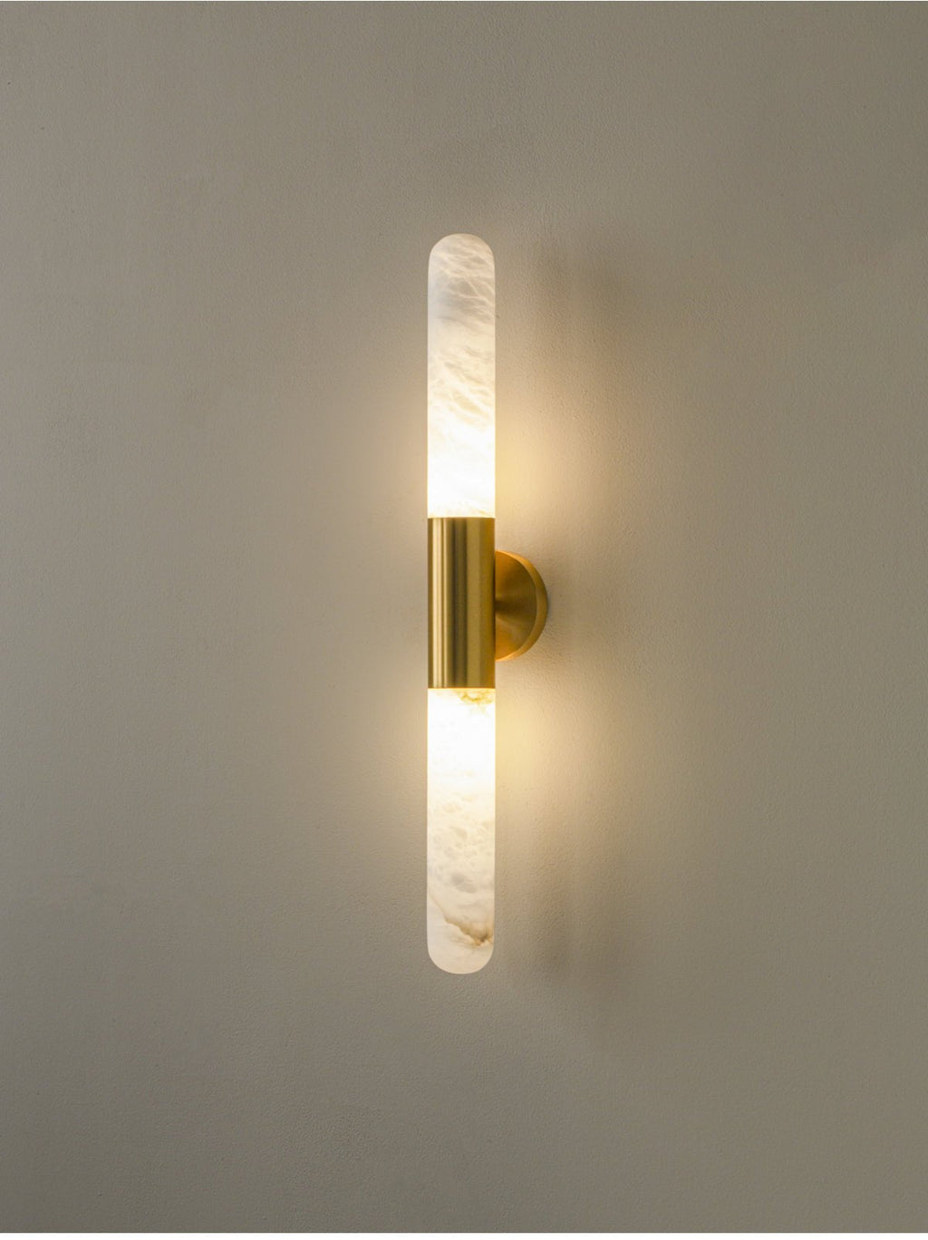Evtalos Wall Light Cylindrical in Alabaster - Kingsley Beaumont