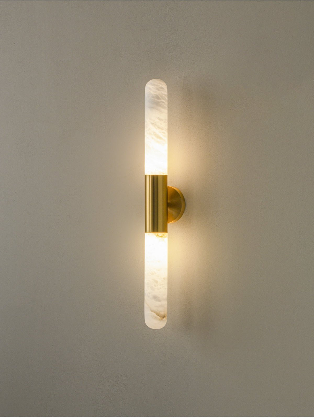 Evtalos Wall Light Cylindrical in Alabaster - Kingsley Beaumont