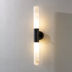 Evtalos Wall Light Cylindrical in Alabaster - Kingsley Beaumont
