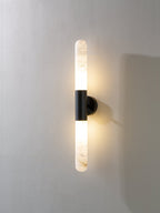 Evtalos Wall Light Cylindrical in Alabaster - Kingsley Beaumont
