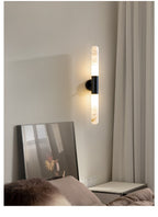 Evtalos Wall Light Cylindrical in Alabaster - Kingsley Beaumont
