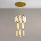Dike   Alabaster Chandelier Staircase