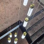 Dike   Alabaster Chandelier Staircase