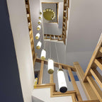 Dike   Alabaster Chandelier Staircase
