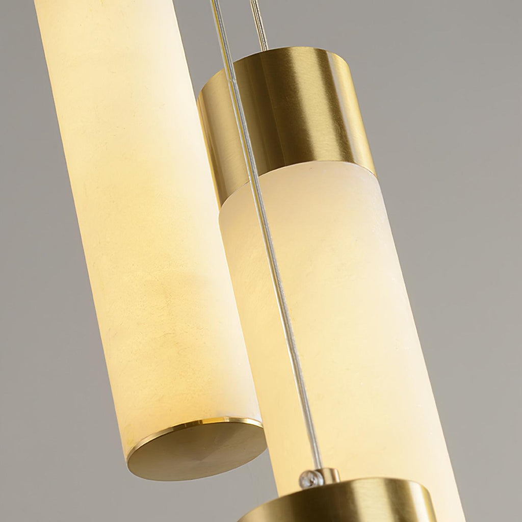 Dike   Alabaster Chandelier Staircase