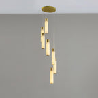 Dike   Alabaster Chandelier Staircase