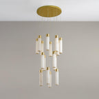 Dike   Alabaster Chandelier Staircase