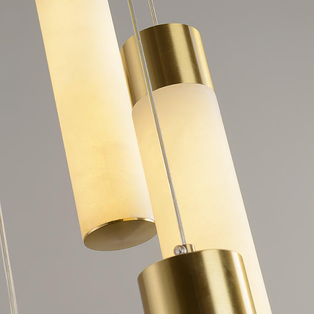 Dike   Alabaster Chandelier Staircase