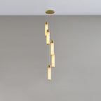 Dike   Alabaster Chandelier Staircase