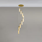 Dike   Alabaster Chandelier Staircase