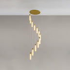 Dike   Alabaster Chandelier Staircase