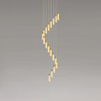 Dike   Alabaster Chandelier Staircase