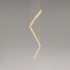 Dike   Alabaster Chandelier Staircase