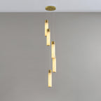 Dike   Alabaster Chandelier Staircase