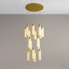 Dike   Alabaster Chandelier Staircase