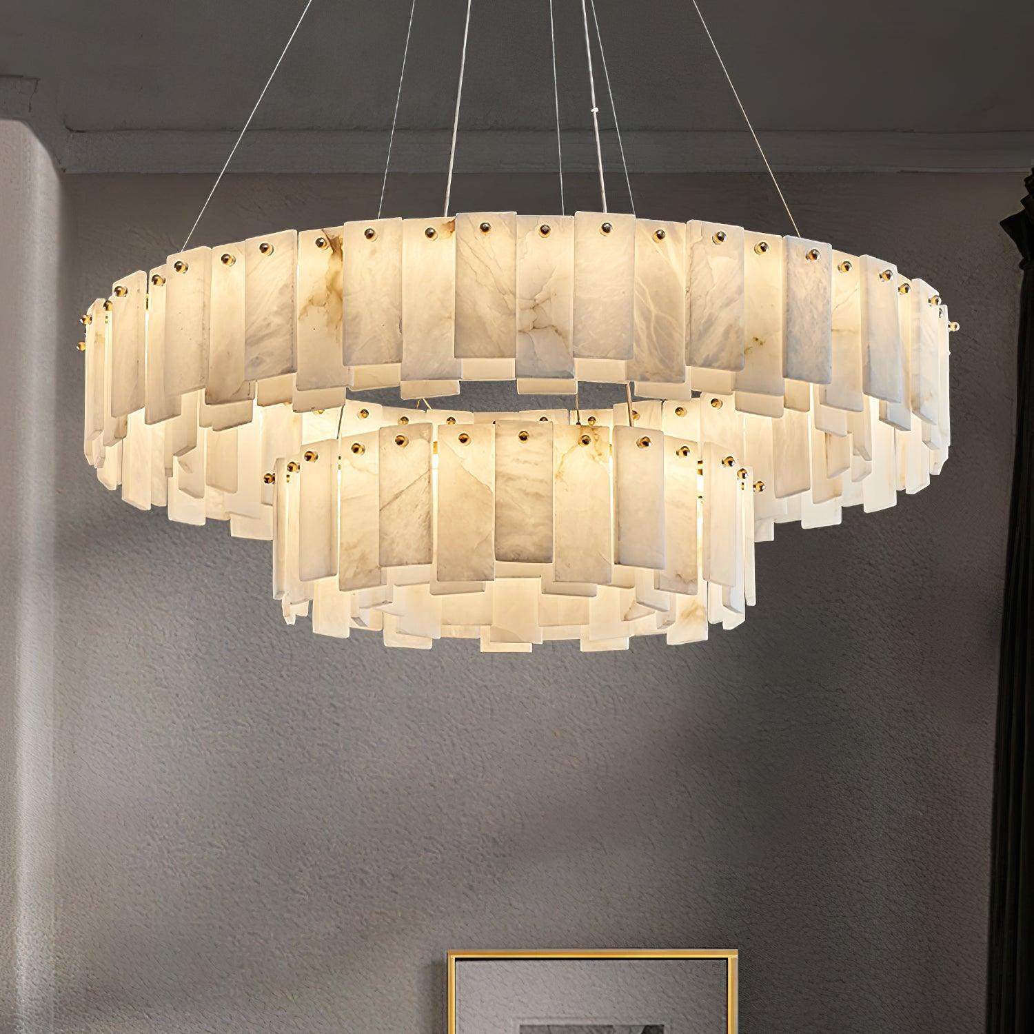 Vodore Chandelier of Luxury in Alabaster - Kingsley Beaumont