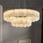 Vodore Alabaster Pendant Light Chandelier