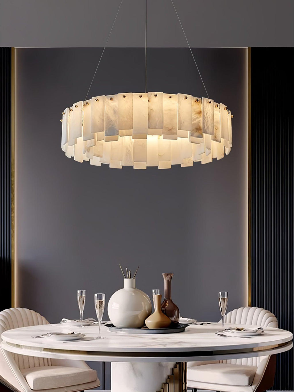 Vodore Chandelier of Luxury in Alabaster - Kingsley Beaumont