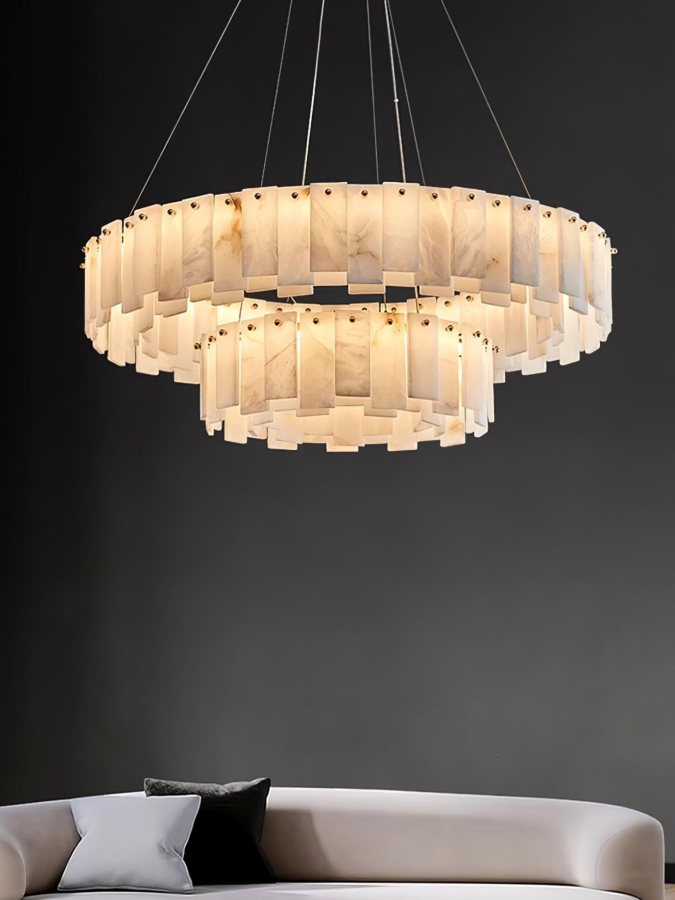 Vodore Chandelier of Luxury in Alabaster - Kingsley Beaumont