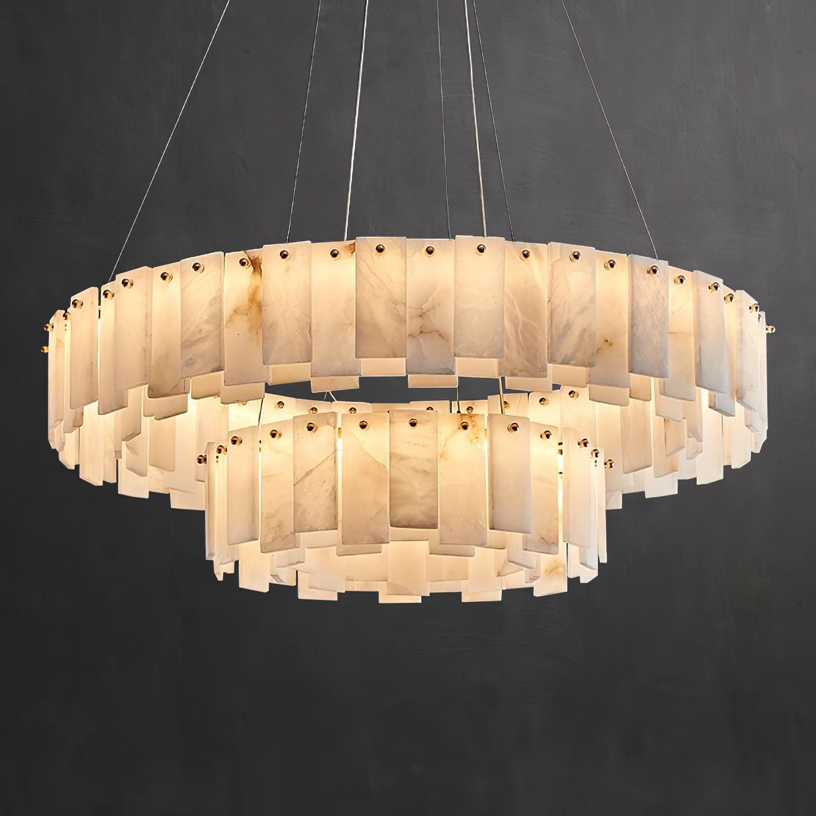 Vodore Chandelier of Luxury in Alabaster - Kingsley Beaumont