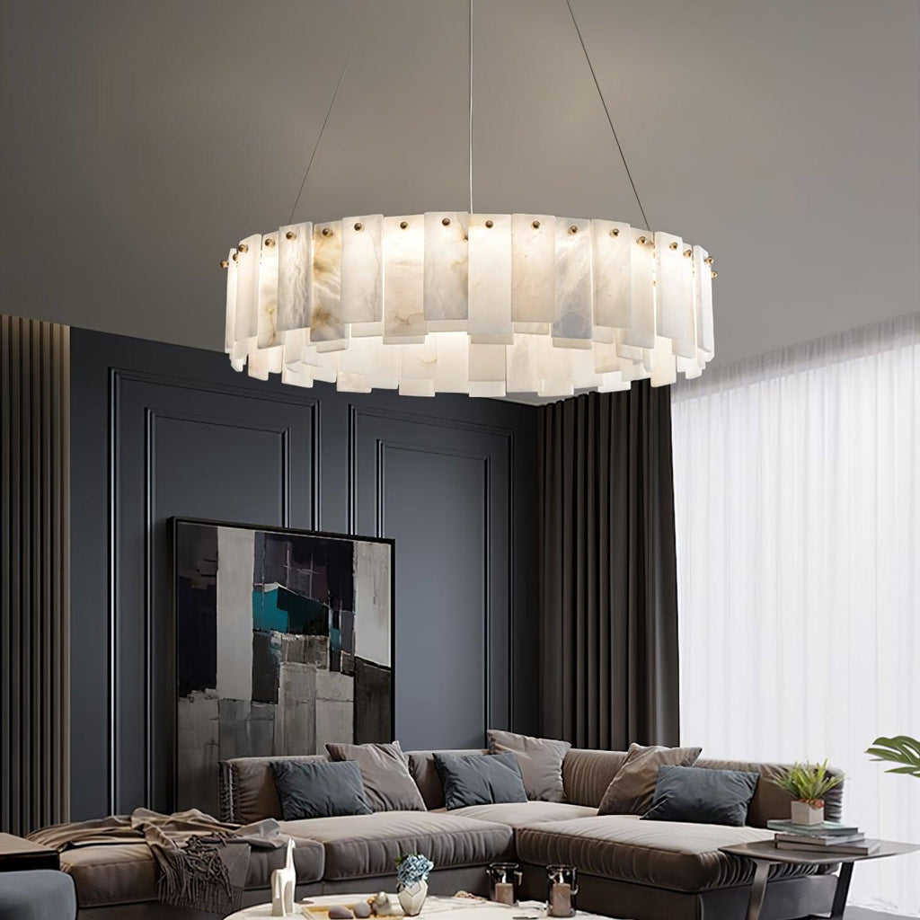 Vodore Alabaster Pendant Light Chandelier