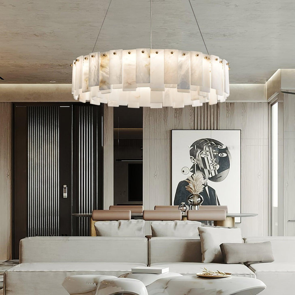 Vodore Alabaster Pendant Light Chandelier