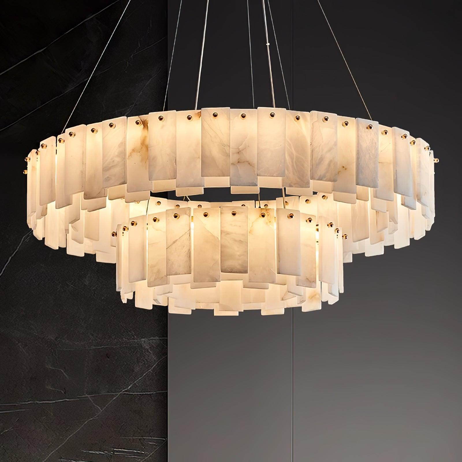 Vodore Chandelier of Luxury in Alabaster - Kingsley Beaumont
