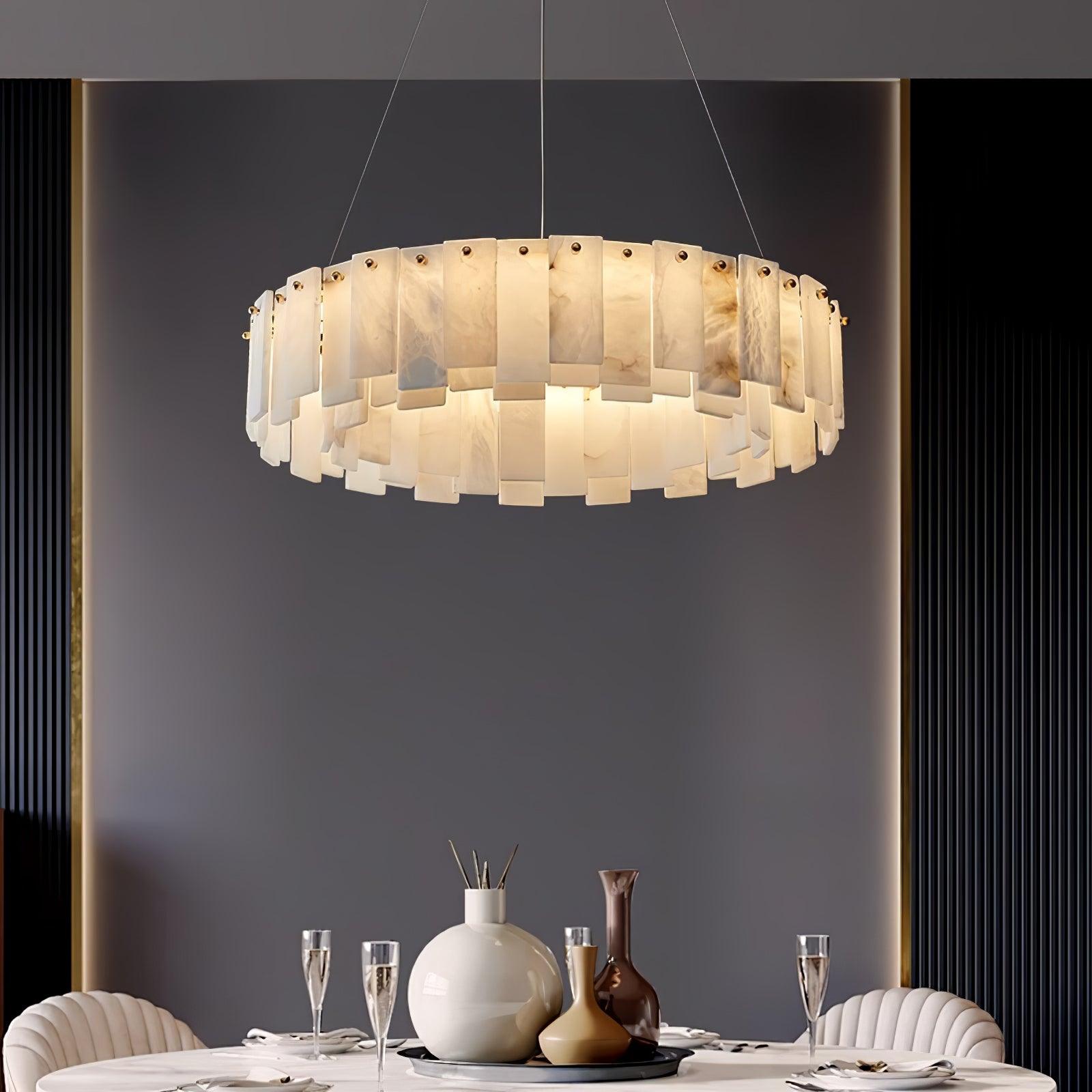 Vodore Alabaster Pendant Light Chandelier