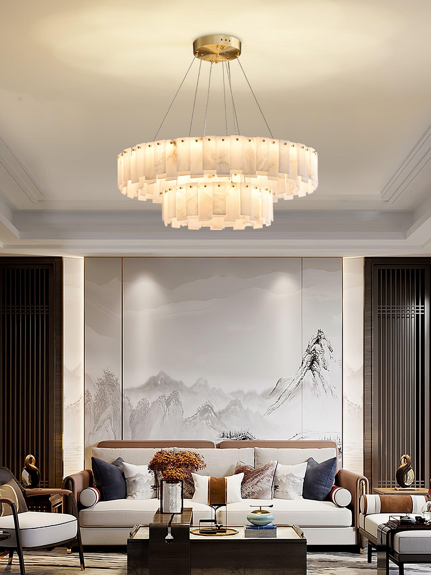 Vodore Alabaster Pendant Light Chandelier