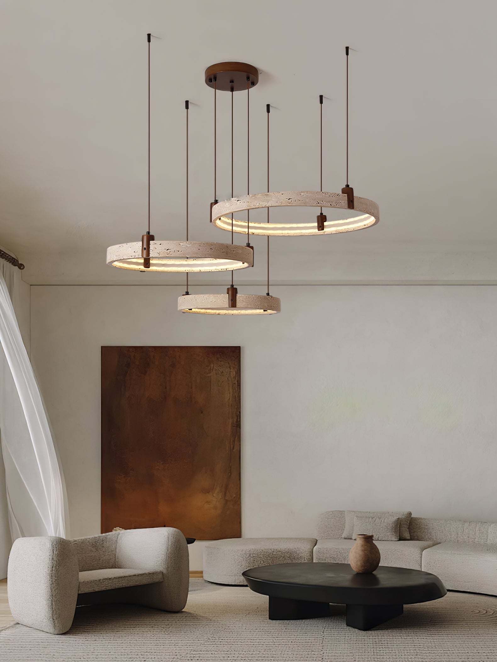 Orvinir Travertine Chandelier