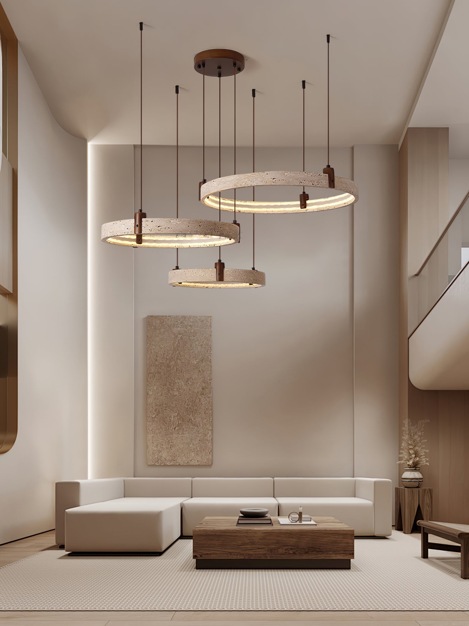 Orvinir Travertine Chandelier