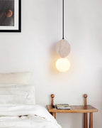 Lunara Travertine Geometric Pendant Light