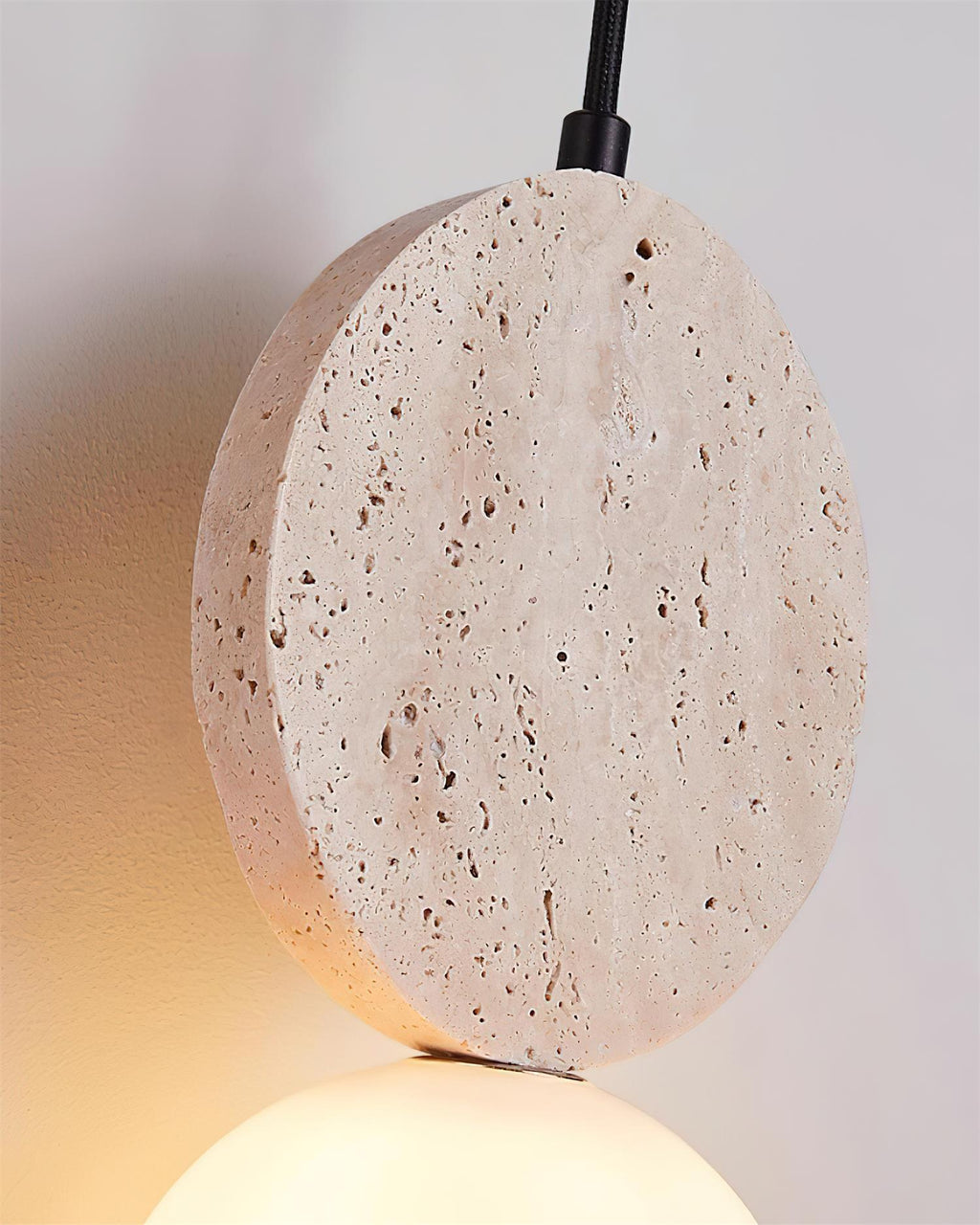 Lunara Travertine Geometric Pendant Light