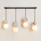Lunara Travertine Geometric Pendant Light