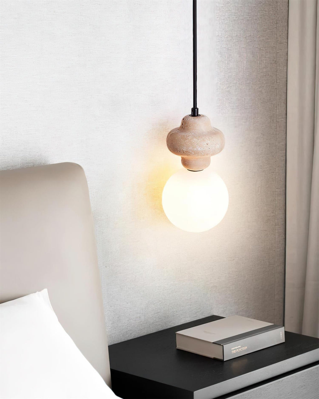 Lunara Travertine Geometric Pendant Light