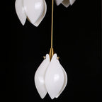 Lustra Pendant Lamp White Floral Ceramic