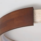 Ritta Ceiling Lamp Halo Sculptural Travertine & Wood