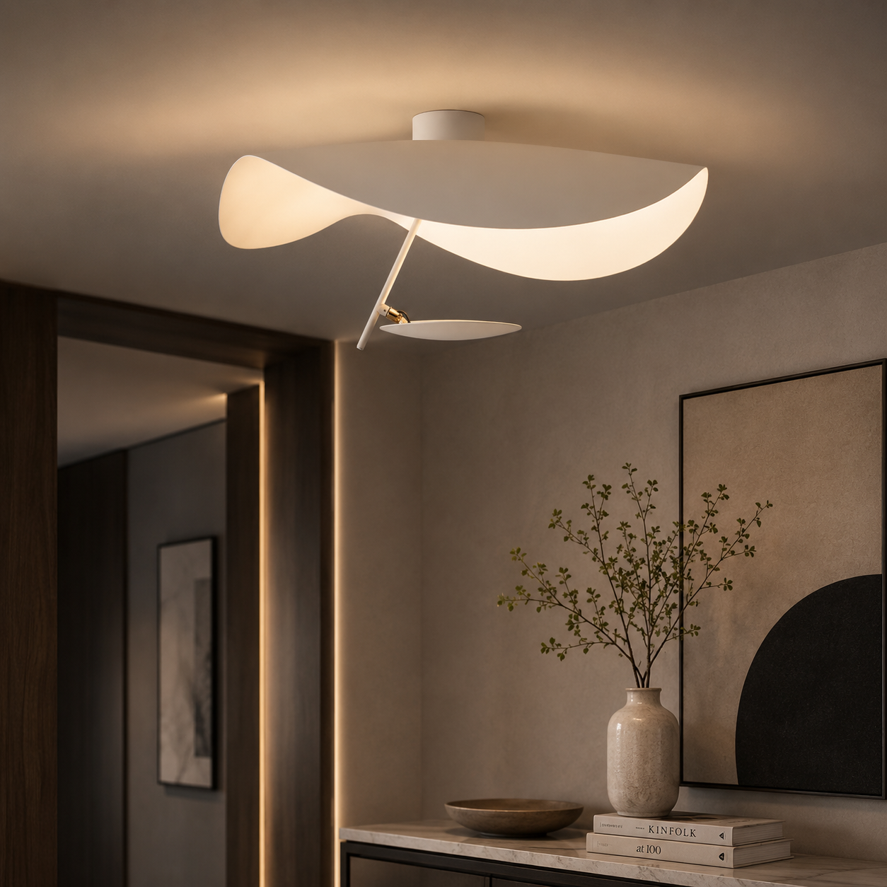 Jexie Ceiling Light Feuille Modern Living Room Bedroom