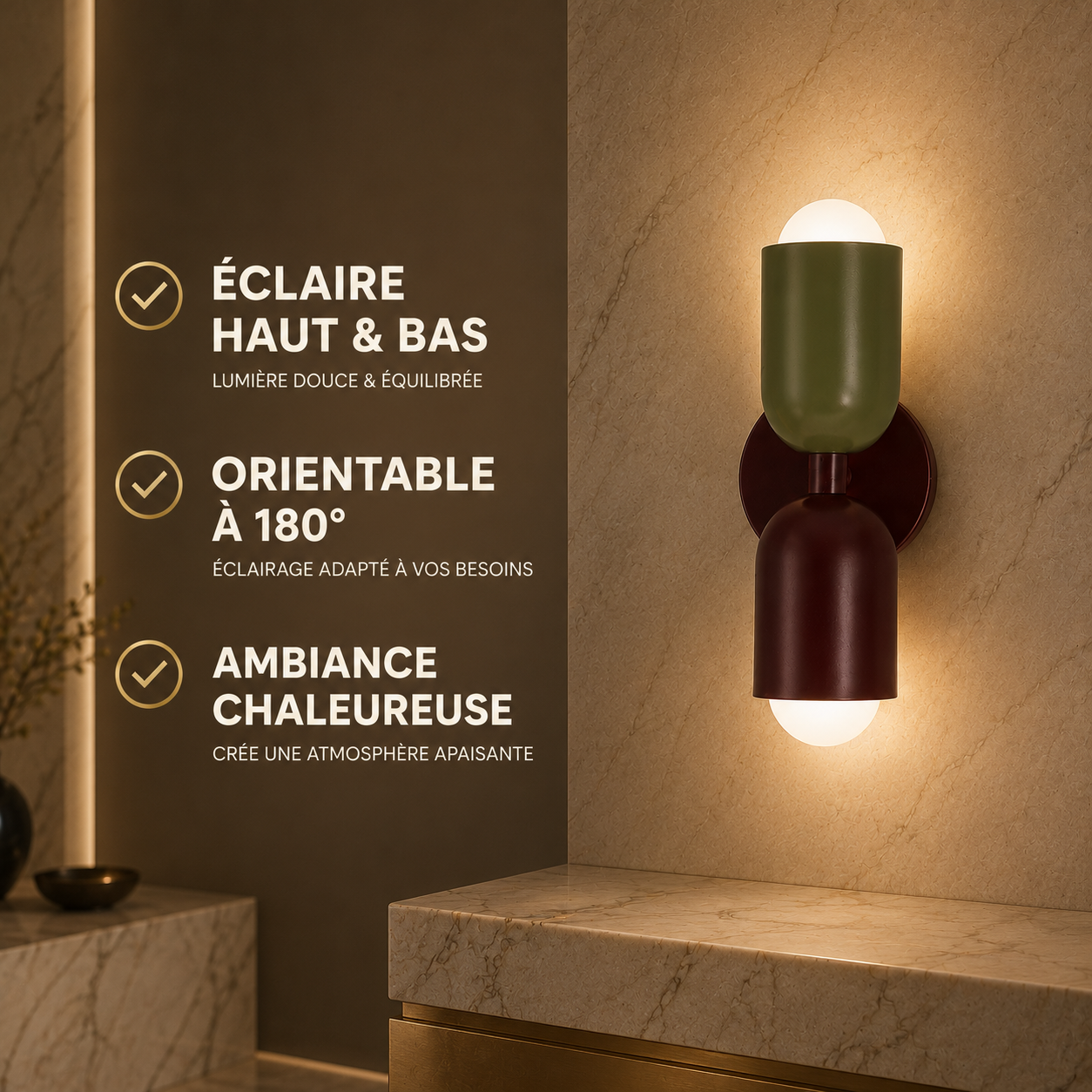 Kira Wall Light Cylindre Scandinave Metal Coloré Living Room