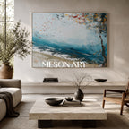 Abstract Coastal Autumn Tree Oil Painting