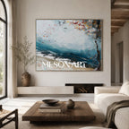 Abstract Coastal Autumn Tree Oil Painting