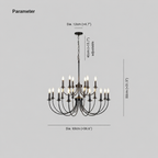 Silva LED Chandelier Black Metal Bedroom Living Room Ding Room
