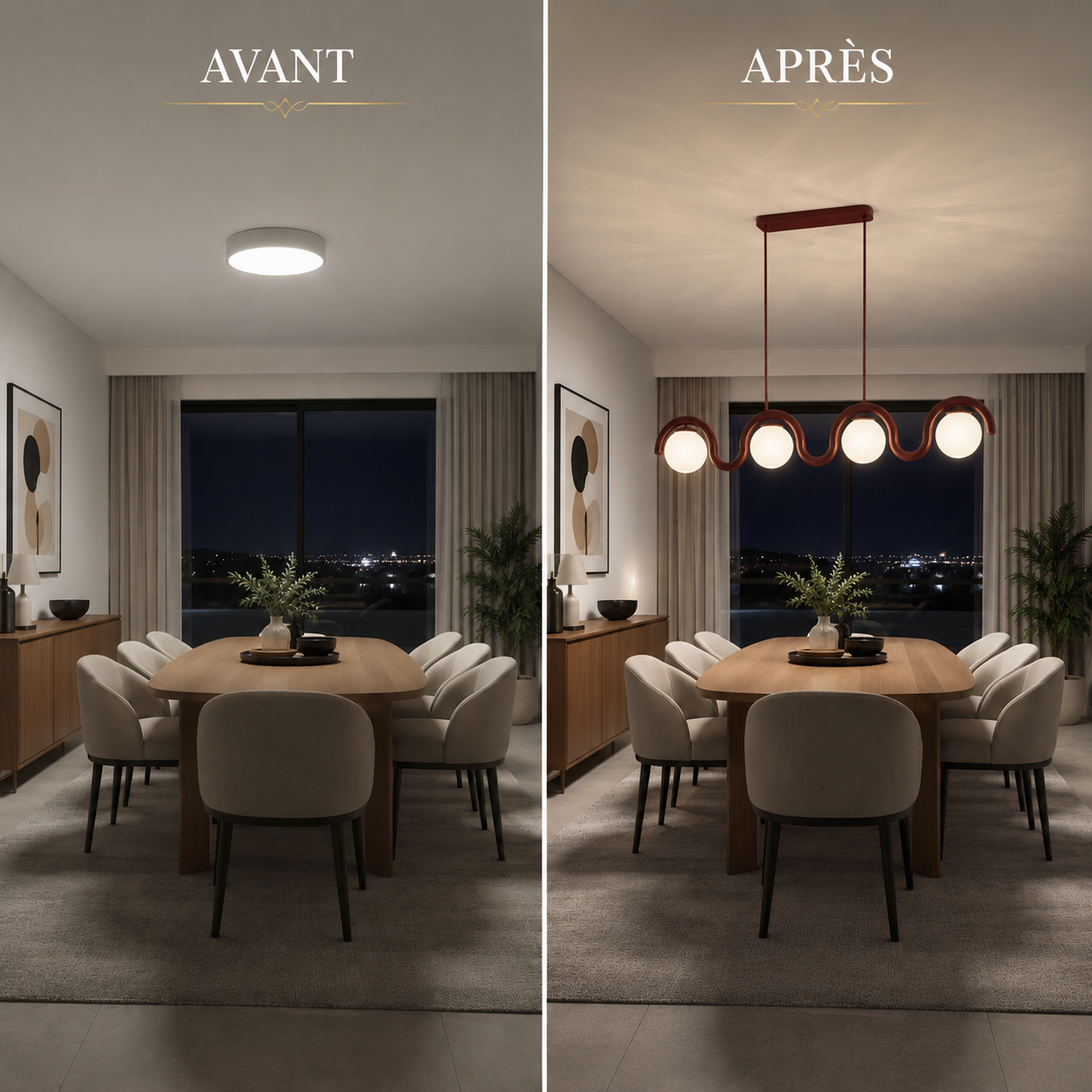 Uvanda Chandelier Linéaire
