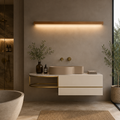 Dwyn Wall Light Miroir Linéaire Minimalist Wood Living Room