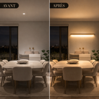 Dwyn Wall Light Miroir Linéaire Minimalist Wood Living Room