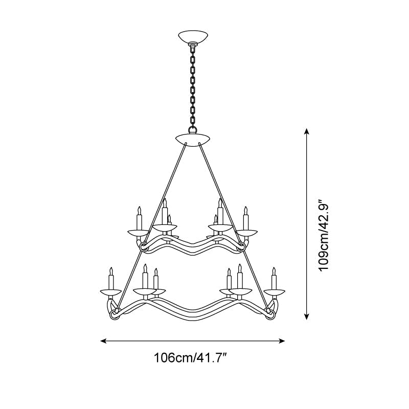 Juvin Two-Tier Candle Chandelier