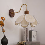 Yuki Wall Lamp Floral Wood Fabirc