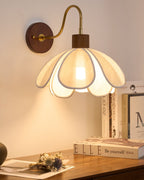 Florayne Vintage Floral Glass Wall Lamp