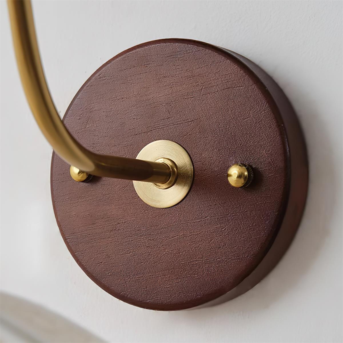 Yuki Wall Lamp Floral Wood Fabirc